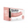Realrock Vibrating Hollow Strap-on dutý připínací penis s varlaty 18 cm - tělový