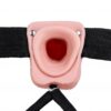Realrock Vibrating Hollow Strap-on dutý připínací penis s varlaty 18 cm - tělový