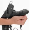 Realrock Vibrating Hollow Strap-on dutý připínací penis 16 cm - černý