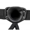 Realrock Vibrating Hollow Strap-on dutý připínací penis 16 cm - černý