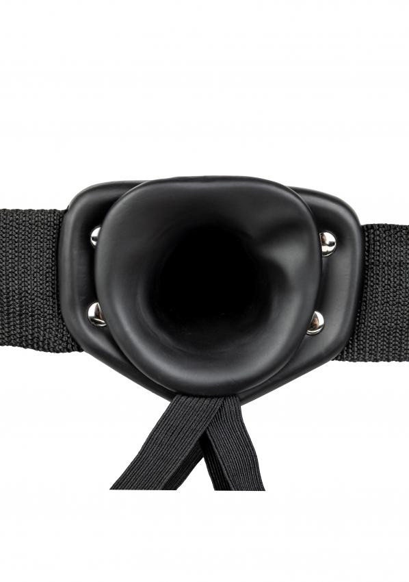 Realrock-Vibrating-Hollow-Strap-on-duty-pripinaci-penis16-cm-cerny-4 Realrock Vibrating Hollow Strap-on dutý připínací penis 16 cm - černý