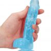 Realrock gelové dildo s přísavkou 16 cm modré
