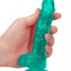 Realrock gelové dildo s přísavkou 16 cm tyrkysové