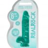 Realrock gelové dildo s přísavkou 16 cm tyrkysové