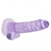 Realrock gelové dildo s přísavkou 19 cm fialové