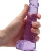 Realrock gelové dildo s přísavkou 19 cm fialové