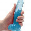 Realrock gelové dildo s přísavkou 19 cm modrá
