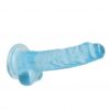 Realrock gelové dildo s přísavkou 19 cm modrá