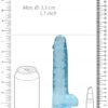 Realrock gelové dildo s přísavkou 19 cm modrá