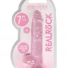 Realrock gelové dildo s přísavkou 19 cm růžové