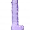 Realrock gelové dildo s přísavkou 24 cm fialové
