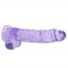 Realrock gelové dildo s přísavkou 24 cm fialové