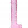 Realrock gelové dildo s přísavkou 28 cm růžové