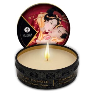 SHUNGA - masážní svíčka s vůní jahod a šampaňského 30ml