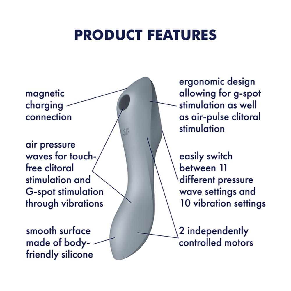 Satisfyer-Curvy-Trinity-3-vibrator-modrosedy-6 Satisfyer Curvy Trinity 3 vibrátor - modrošedý