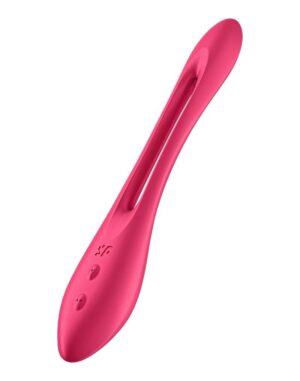 Satisfyer Elastic game Multifunkční párový vibrátor - červený