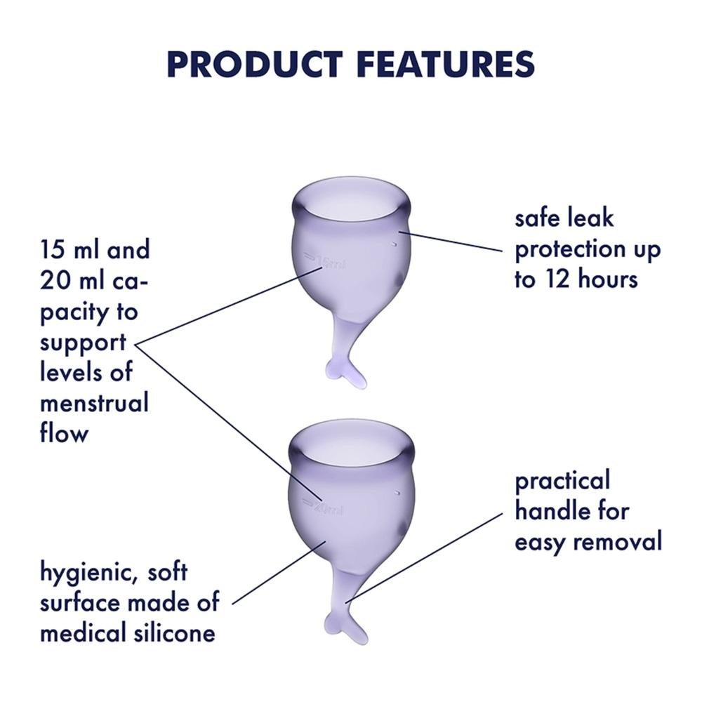 Satisfyer-Feel-Secure-menstruacni-kalisky-svetle-2-ks-fialove-4 Satisfyer Feel Secure menstruační kalíšky světle 2 ks fialové