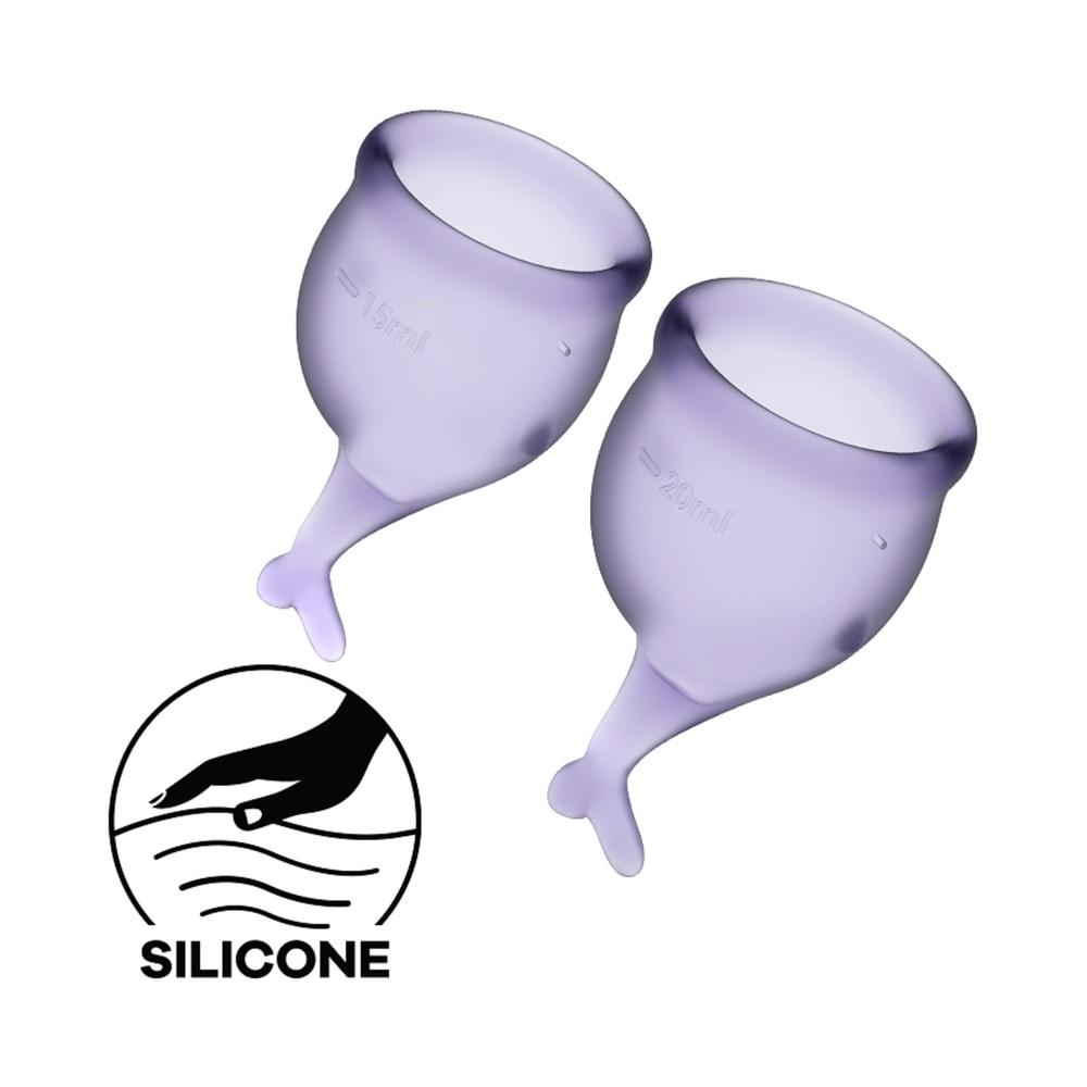 Satisfyer-Feel-Secure-menstruacni-kalisky-svetle-2-ks-fialove Satisfyer Feel Secure menstruační kalíšky světle 2 ks fialové
