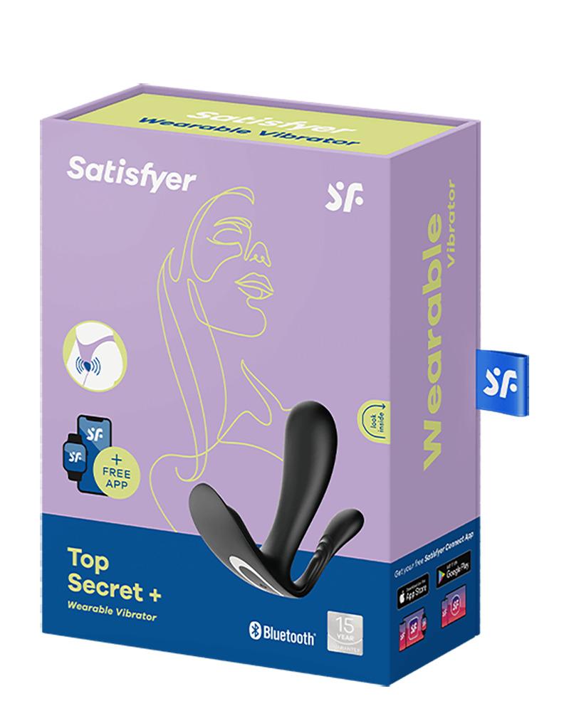 Satisfyer-Top-secret-Vibrator-do-kalhotek-s-analni-stimulaci-cerny-4 Satisfyer Top secret+ Vibrátor do kalhotek s anální stimulací - černý