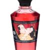 Shunga Hřejivý masážní olej s afrodiziaky - jahody/šampaňské 100 ml