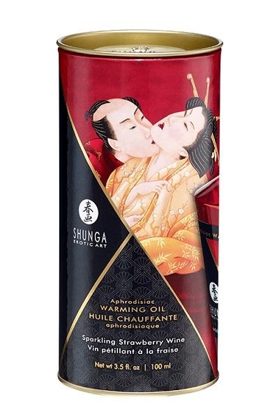 Shunga-Hrejivy-masazni-olej-s-afrodiziaky-jahodysampanske-100-ml-2 Shunga Hřejivý masážní olej s afrodiziaky - jahody/šampaňské 100 ml