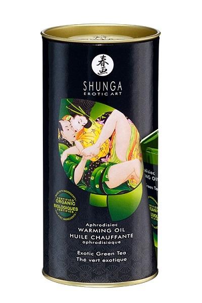 Shunga-Hrejivy-masazni-olej-s-afrodiziaky-zeleny-caj-100-ml-2 Shunga Hřejivý masážní olej s afrodiziaky - zelený čaj 100 ml