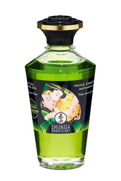 Shunga-Hrejivy-masazni-olej-s-afrodiziaky-zeleny-caj-100-ml Shunga Hřejivý masážní olej s afrodiziaky - zelený čaj 100 ml
