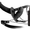 Strap-On Duo Vibrační silikonový připínací penis - černý