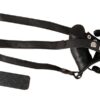 Strap-On Duo Vibrační silikonový připínací penis - černý