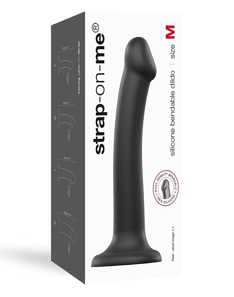Strap-on-me-Ohybne-dildo-M-cerne-6 Strap-on-me Ohybné dildo M - černé