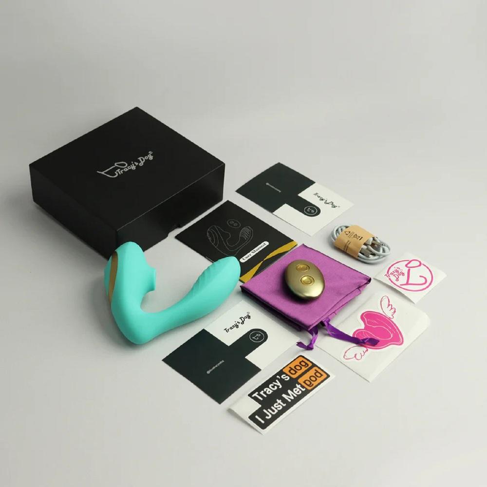 Tracy´s-Dog-Pro-2-vibrator-na-bod-G-a-klitoris-s-dalkovym-ovladanim-zeleny-4 Tracy´s Dog Pro 2 vibrátor na bod G a klitoris s dálkovým ovládáním - zelený