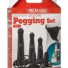 VAC-U-LOCK Silicone Pegging Set strap-on postroj a 4 dilda