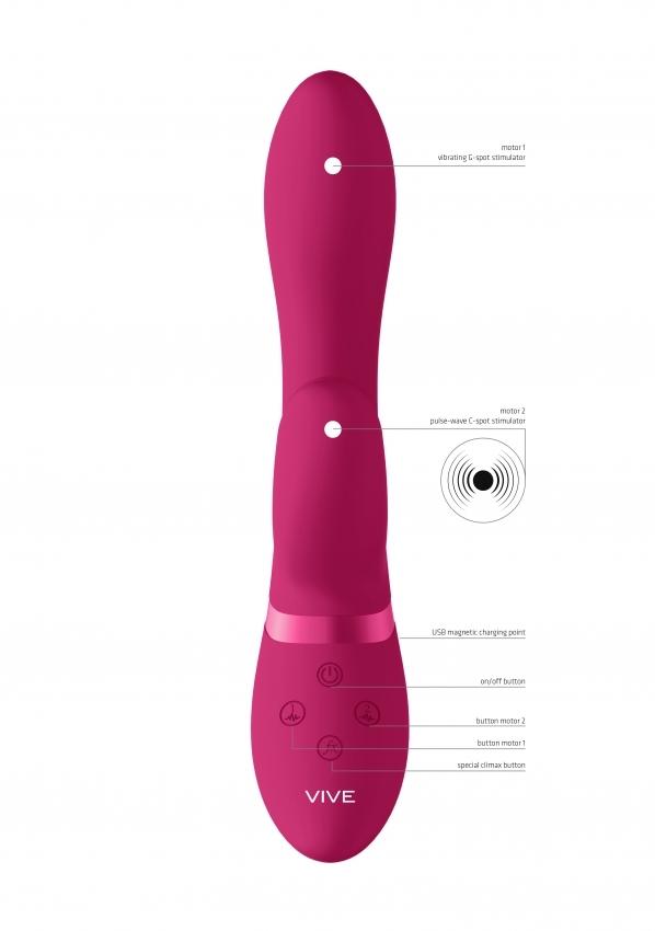 VIVE-Kyra-Pink-vibrator-na-G-bod-a-s-pulzacemi-8 VIVE Kyra Pink vibrátor na G-bod a s pulzacemi