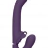VIVE Satu Pulzační a vibrační strap-on - fialový