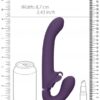 VIVE Satu Pulzační a vibrační strap-on - fialový