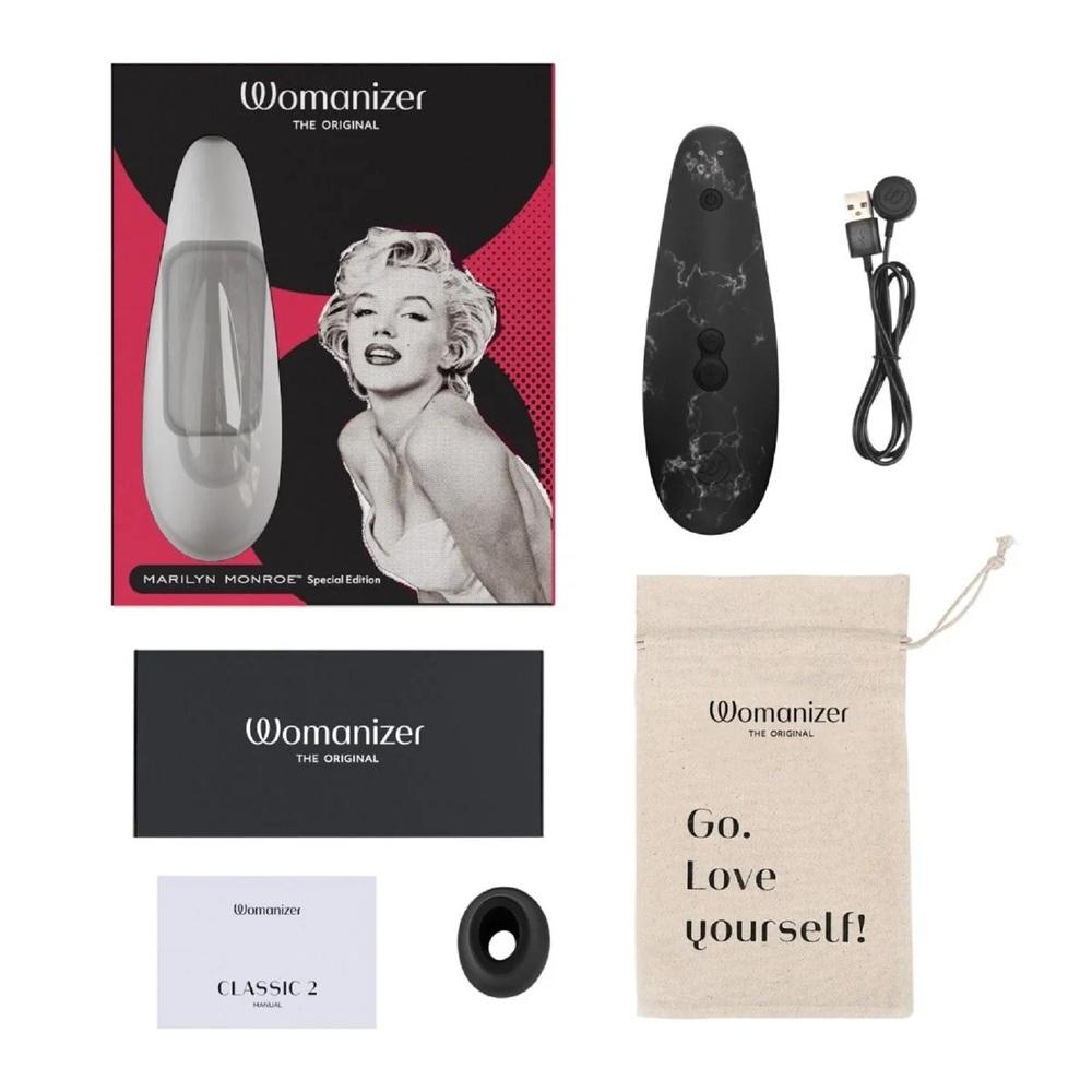 Womanizer-Marilyn-Monroe-stimulator-klitorisu-Black-Marble-12 Womanizer Marilyn Monroe stimulátor klitorisu - Black Marble