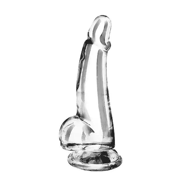 BASIC-X-Cesar-transparentni-penis-s-prisavkou-M BASIC X Cesar transparentní penis s přísavkou M