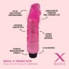 BASIC X Francisco realistický gelový vibrátor růžový