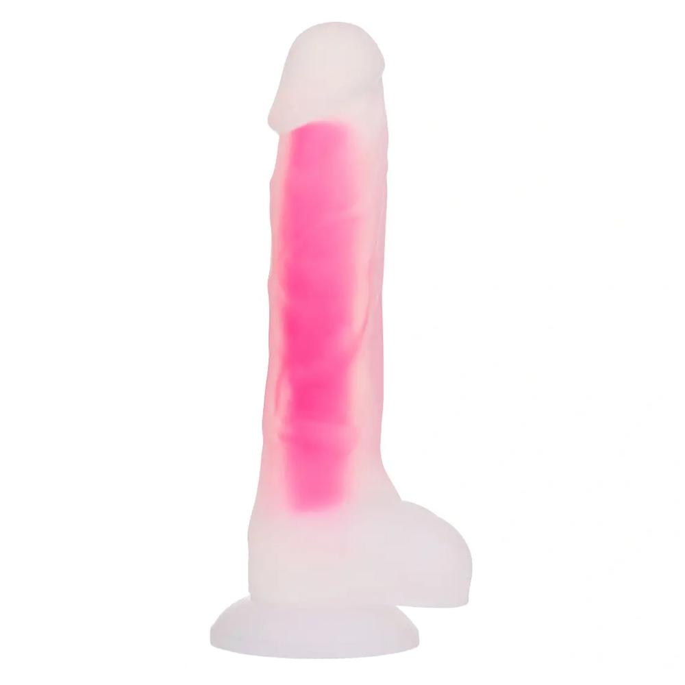 BOOM-silikonove-dildo-svitici-ve-tme-ruzove BOOM silikonové dildo svítící ve tmě růžové