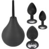 Black Velvets Set 3 análních kolíků a sprchy