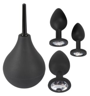 Black Velvets Set 3 análních kolíků a sprchy