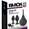 Black Velvets Set 3 análních kolíků a sprchy