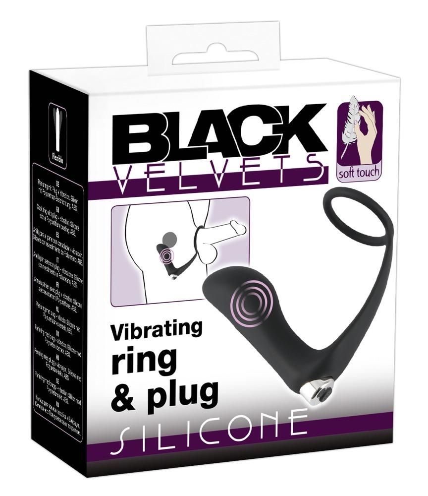 Black-Velvets-Vibracni-analni-kolik-s-erekcnim-krouzkem-12 Black Velvets Vibrační anální kolík s erekčním kroužkem