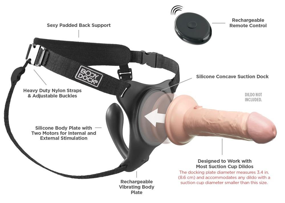 Body-Dock-G-spot-Pro-Strap-on-postroj-s-vnitrnim-vibratorem-2 Body Dock G-spot Pro Strap-on postroj s vnitřním vibrátorem