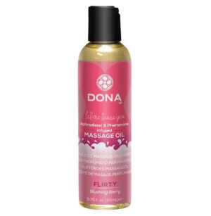 DONA MASÁŽNÍ OLEJ FLIRTY s vůní Blushing Berry