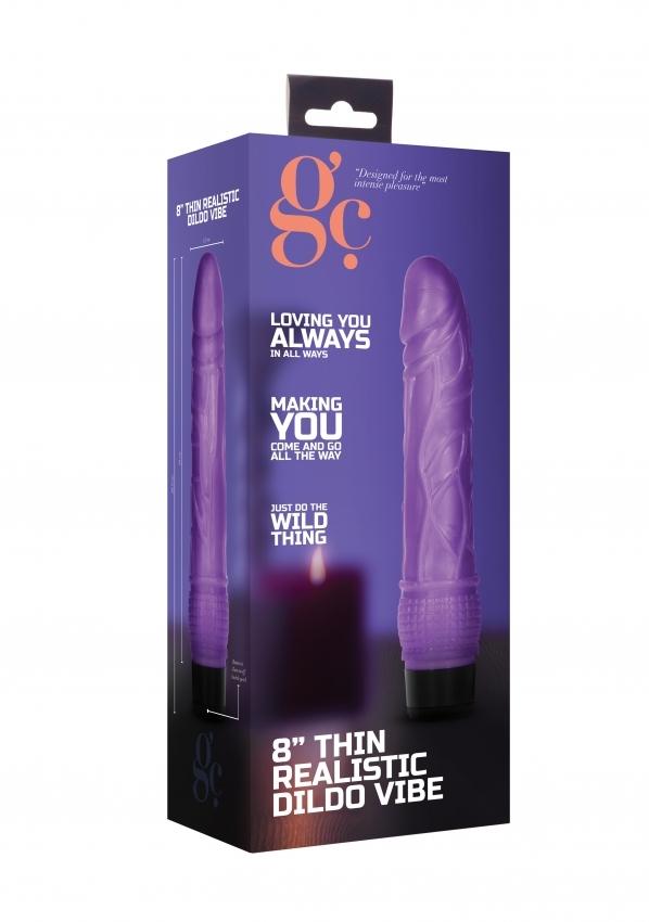GC-8-Inch-Thin-realisticky-vibrator-fialovy-6 GC 8 Inch Thin realistický vibrátor - fialový