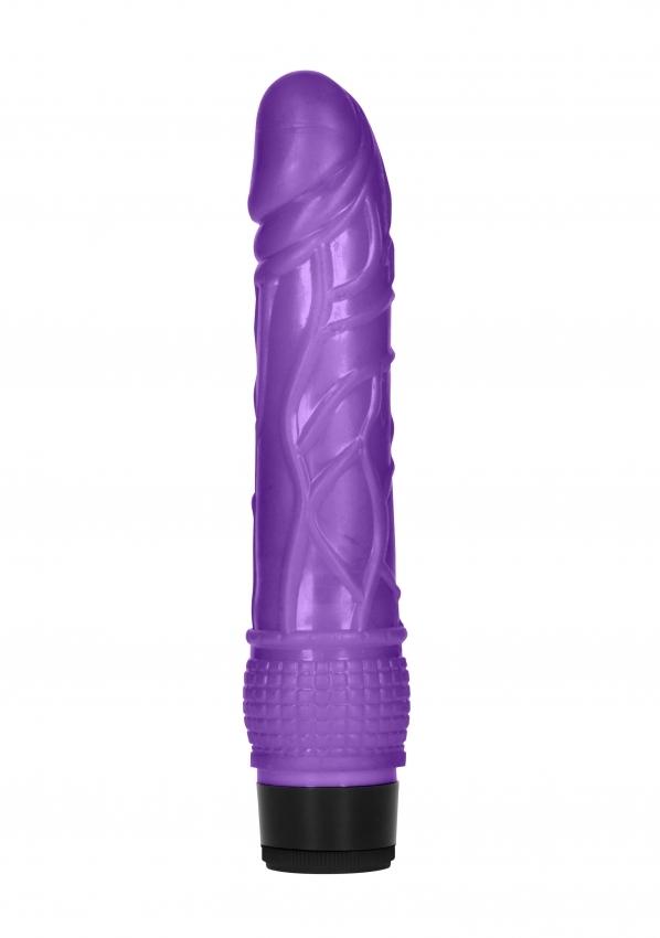 GC-8-Inch-Thin-realisticky-vibrator-fialovy GC 8 Inch Thin realistický vibrátor - fialový