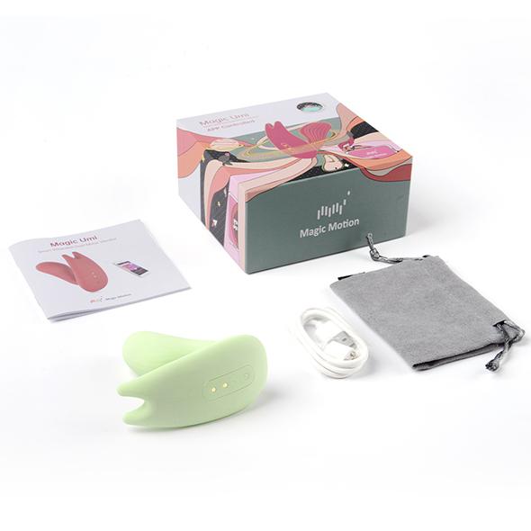 Magic-Motion-Umi-Dualni-vibrator-s-ovladanim-pres-aplikaci-zeleny-6 Magic Motion Umi Duální vibrátor s ovládáním přes aplikaci - zelený