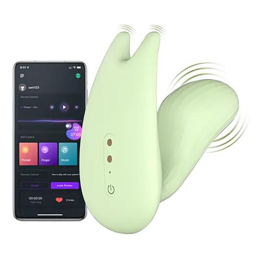 Magic-Motion-Umi-Dualni-vibrator-s-ovladanim-pres-aplikaci-zeleny Magic Motion Umi Duální vibrátor s ovládáním přes aplikaci - zelený