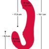 RC Strapless Strap-On 3 vibrátor s dálkovým ovládáním